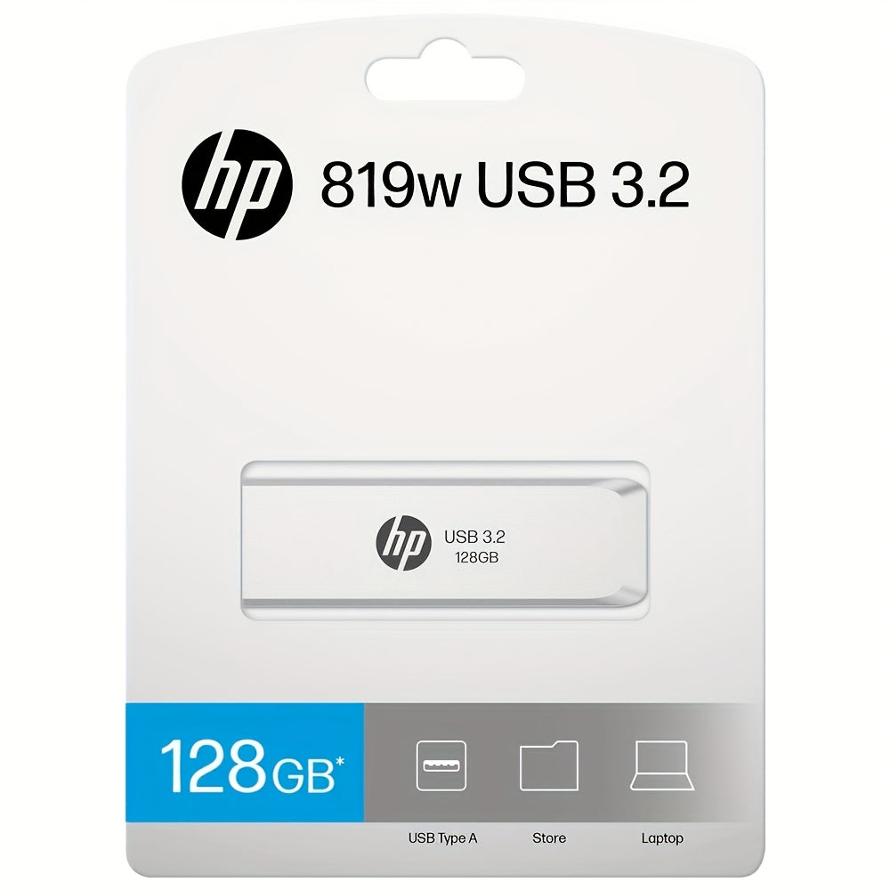 HP 32GB/64GB/128GB/256GB USB 3.2 Gen1 High-Speed Retractable Metal U Disk, Portable and Durable with Large Capacity for Data Transfer
