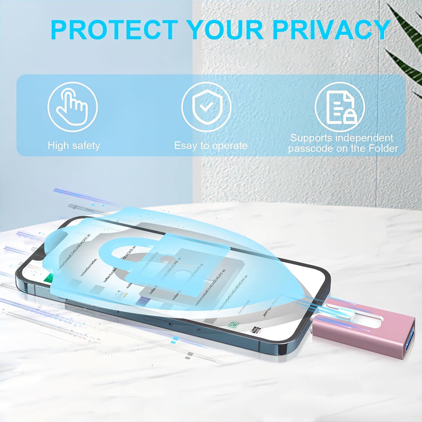 MFi Certified iPhone Photo Stick - 64GB 128GB 256GB External Storage & Photo Backup for iPhone, iPad, USB Flash Drive for Photos, Videos, Contacts