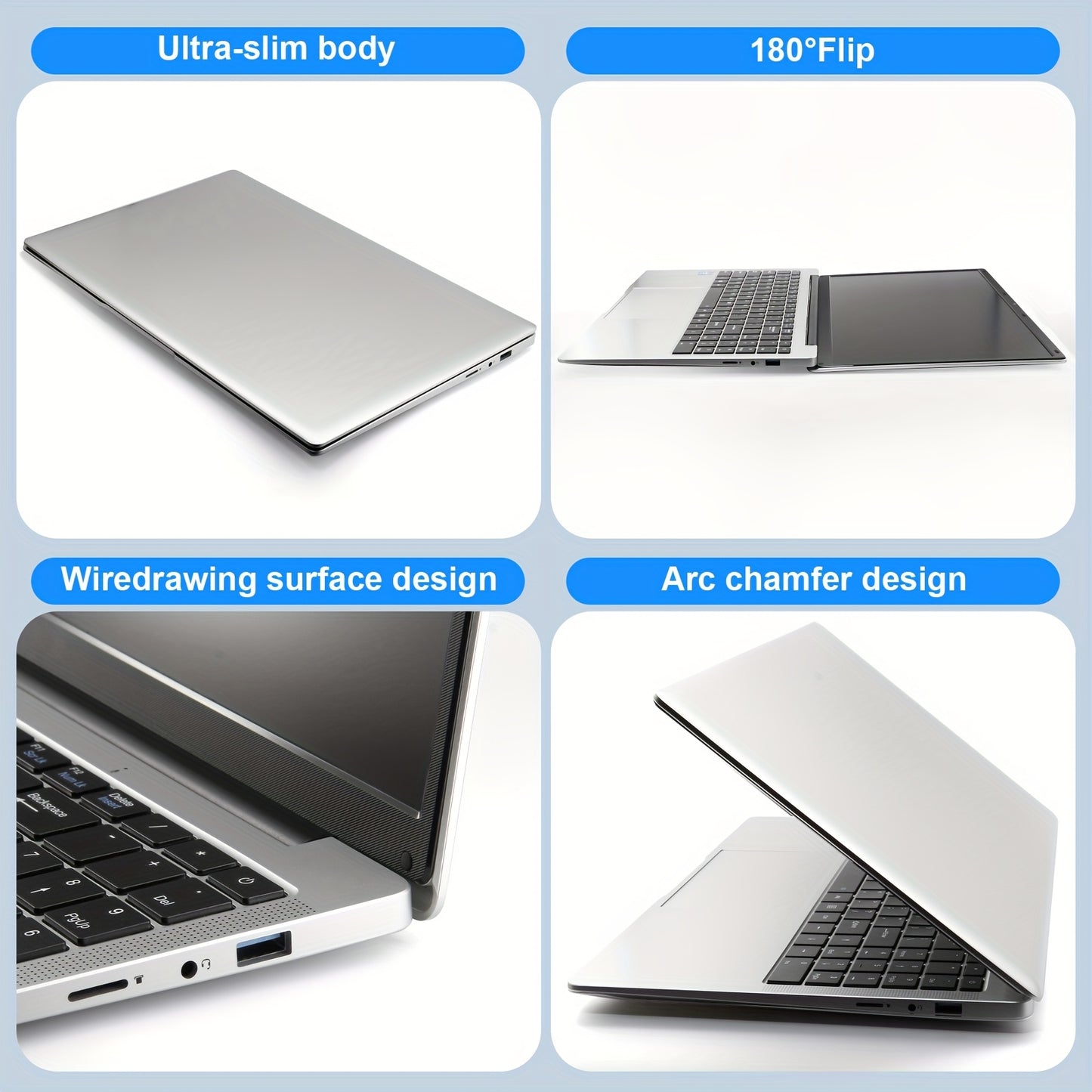 Newest 15.6 FHD Student Laptop Computer, Business Person PC Work Notebook Computers for College Students, Intel Celeron Dual Core Processor Up to 2.60Ghz, 8GB RAM, 256GB SSD, Webcam, Slim Portable Latest Generation Business L