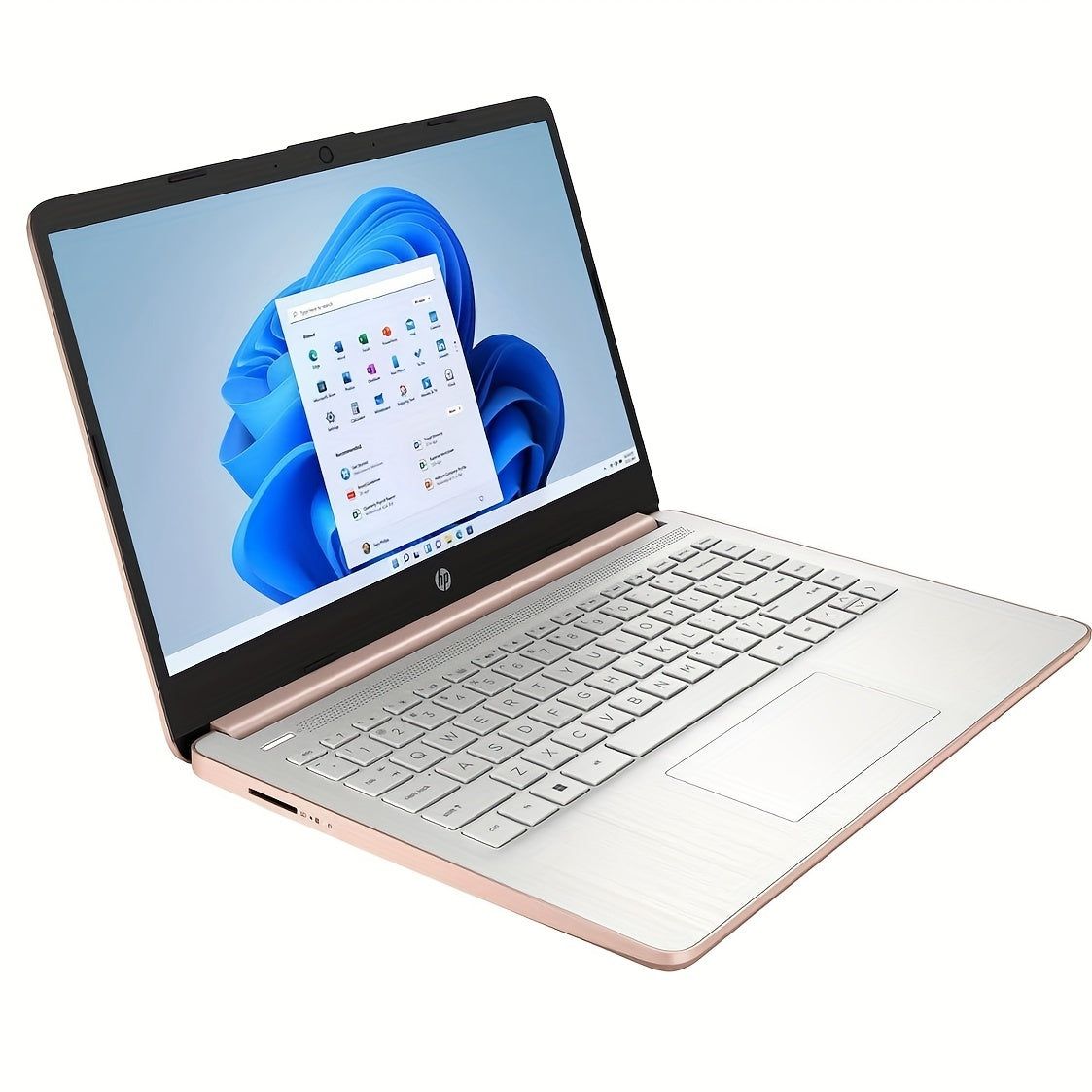 HP Ultral Light 14" Laptop, Intel Quad-Core N4120, 8GB RAM, Anti-Glare HD Display - 256GB Storage(128GB EMMC+ 128GB SD Card), Webcam, Windows 11 Home In S Mode