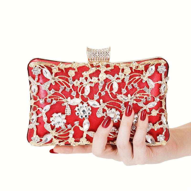 Glamorous Sparkling Rhinestone Evening Bag - Classic & Stylish Banquet Handbag for Women - Durable Formal Purse Perfect for Weddings, Parties & Proms - A Fashion Statement for Special Occasions