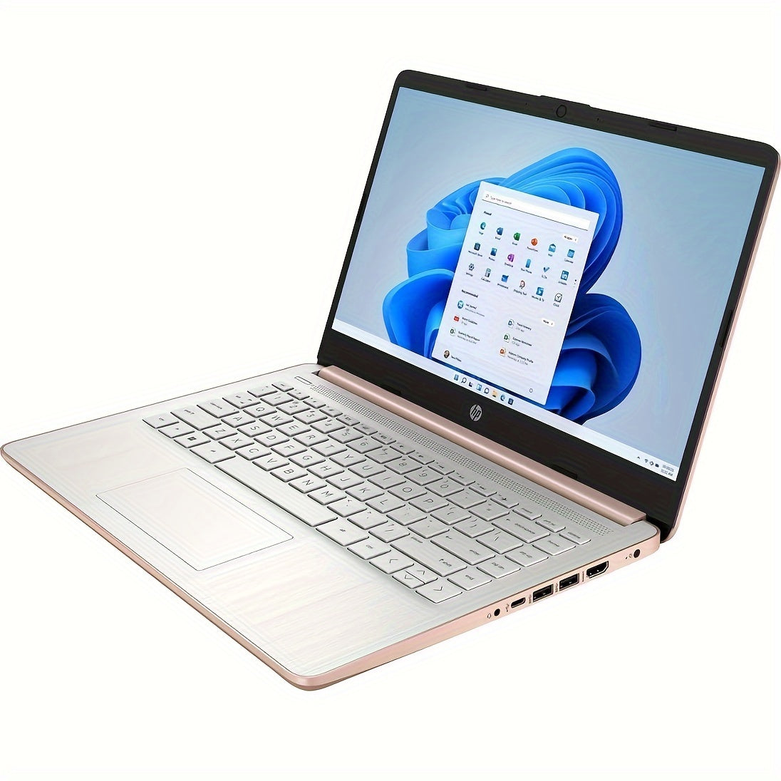 HP Ultral Light 14" Laptop, Intel Quad-Core N4120, 8GB RAM, Anti-Glare HD Display - 256GB Storage(128GB EMMC+ 128GB SD Card), Webcam, Windows 11 Home In S Mode