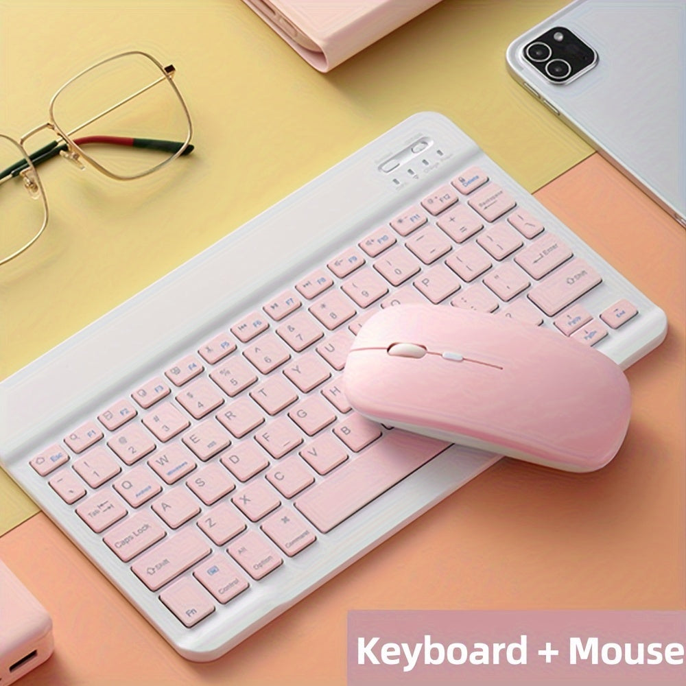 Ultra-Slim Portable BT Keyboard - Wireless Keyboard And Mouse Set, Suitable For IPad, Tablet, Laptop, Office Computer