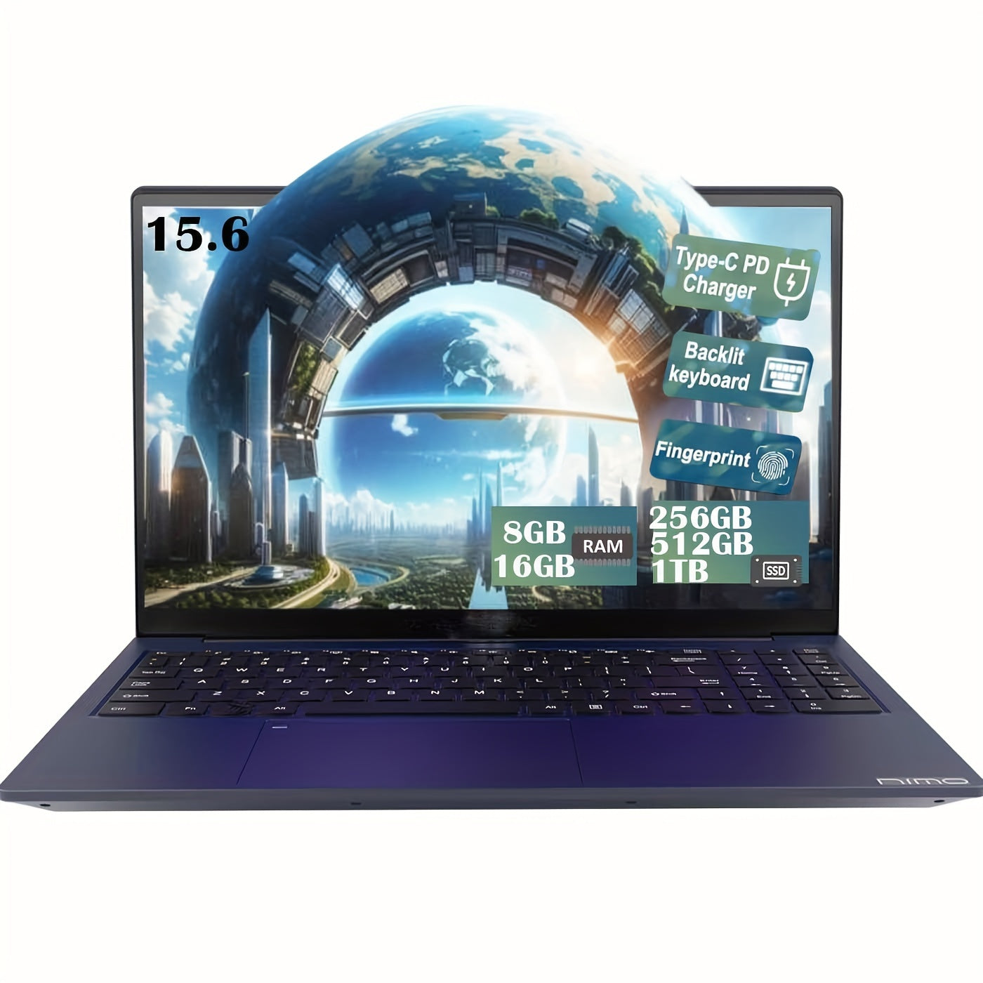 15.6 Inch High-Performance Laptop, Intel Pentium Quad-Core N100 (Beat to I3-1115G4, Up to 3.4GHz), RAM 8GB/16GB, SSD 256GB/512GB/1TB Full HD Laptop for Student And Business, Ultra-Thin And Lightweight Notebook PC Computer for