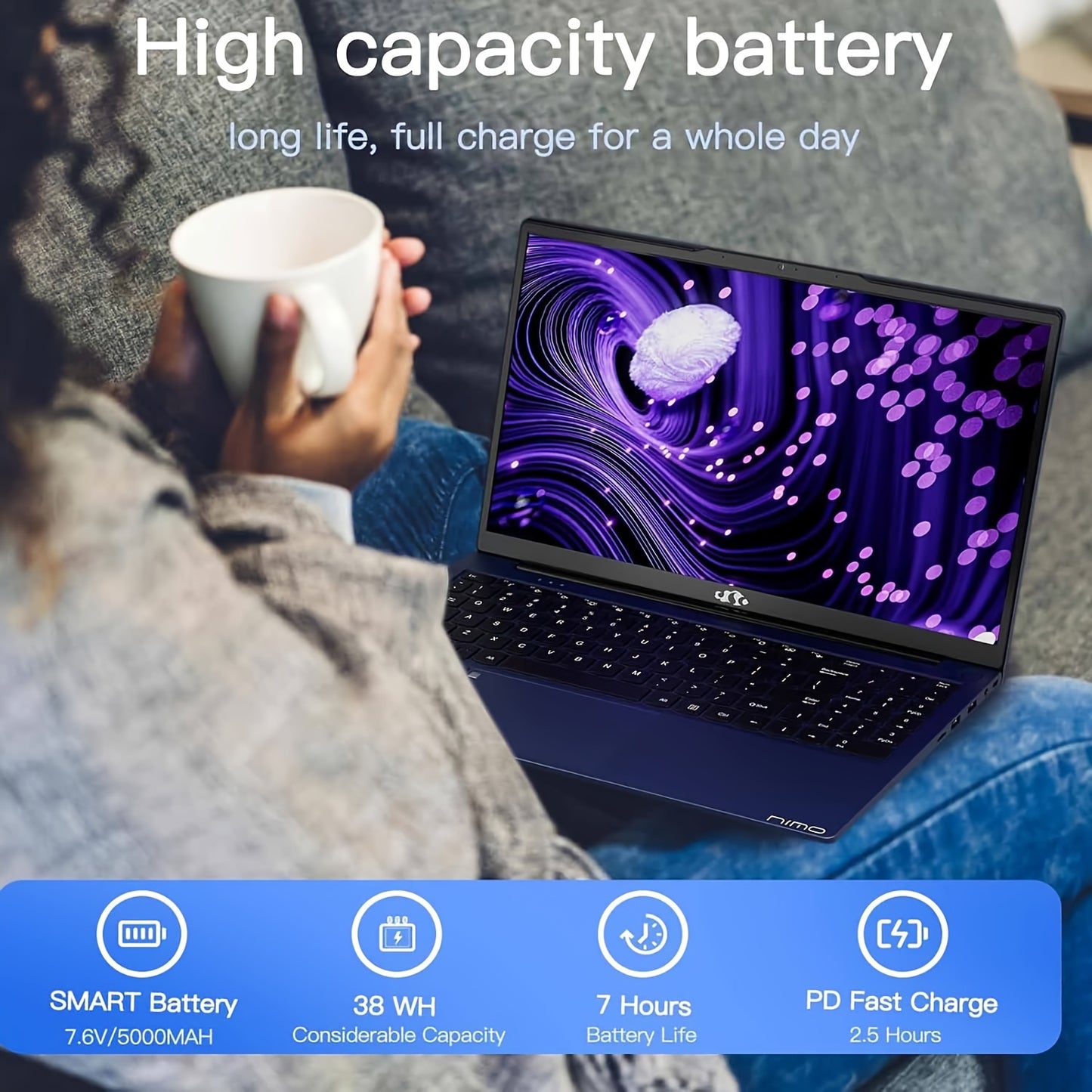 15.6 Inch High-Performance Laptop, Intel Pentium Quad-Core N100 (Beat to I3-1115G4, Up to 3.4GHz), RAM 8GB/16GB, SSD 256GB/512GB/1TB Full HD Laptop for Student And Business, Ultra-Thin And Lightweight Notebook PC Computer for