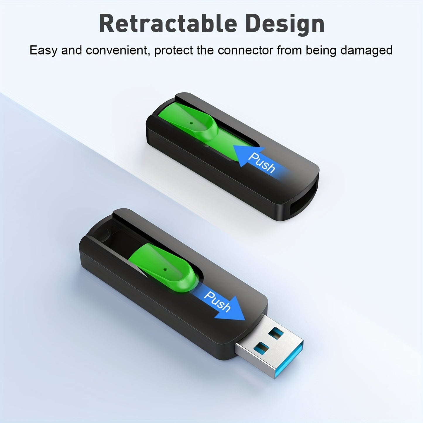 KEXIN 10pcs 64GB 32GB 10pcs 16GB USB Flash Drives Slide Retractable Memory Stick Bulk USB 2.0 Thumb Drive Jump Drive Zip Drive USB Sticks Data Storage Backup for PC Mac (10 Mixed Color)