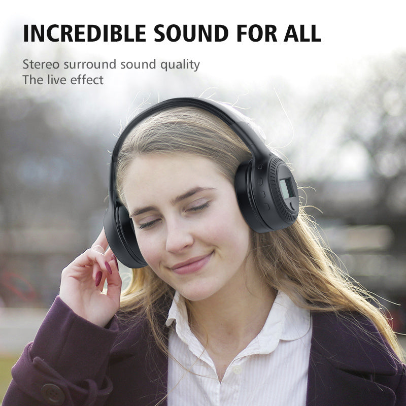 Zealot B19 Wireless Headphones Headset Stereo Earphone With FM Radio Microphone For Computer Phone Compatible With TF Aux