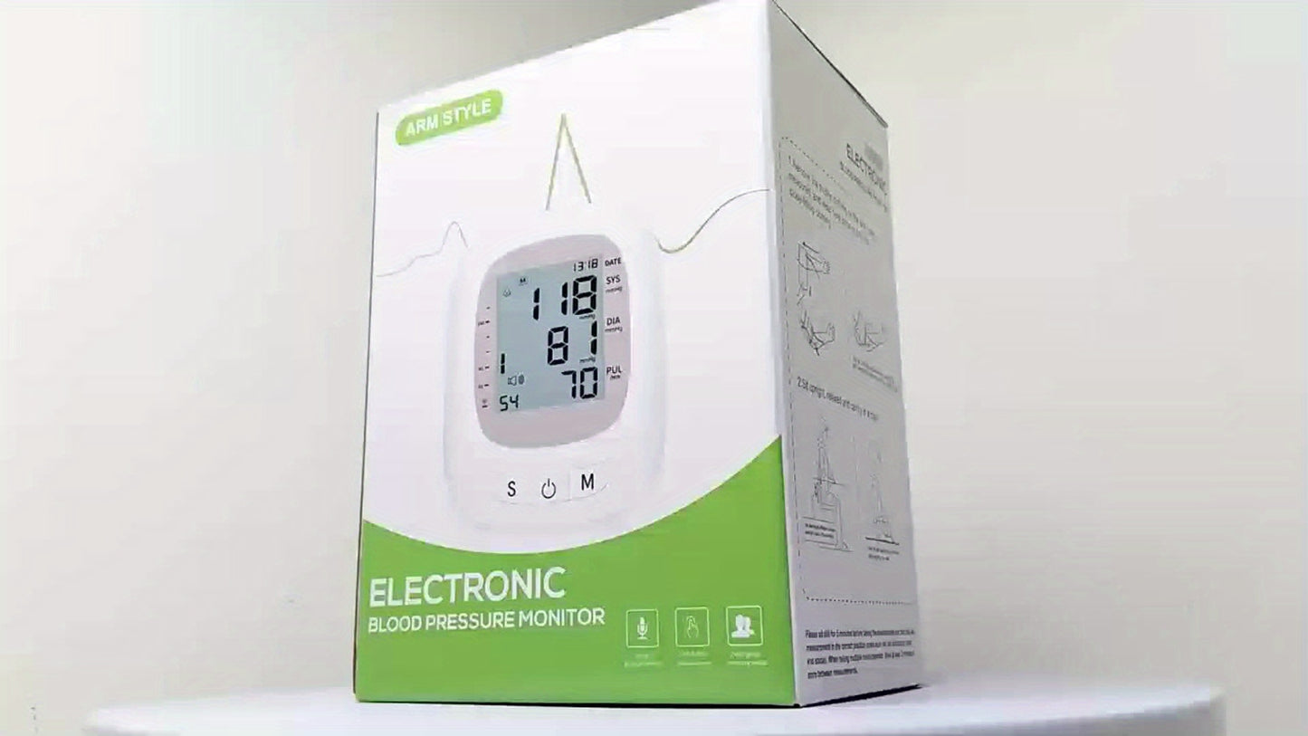 Blood Pressure Machine For Adults, Fully Automatic Blood Pressure Meter, Digital LCD Display, Simple Operation, Cuffs Can Be Adjusted, Suitable For Family High And Low Blood Pressure, Arrhythmia Test, Elderly Health Guards.Ba