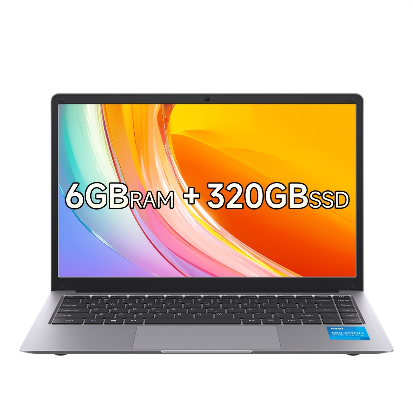 Intel Celeron 14-Inch Full HD Business Laptop, Lightweight and Portable, 6GB LPDDR4 RAM, 192GB SSD, Apollo Lake N3350, Perfect Christmas Gift for Family and Friends