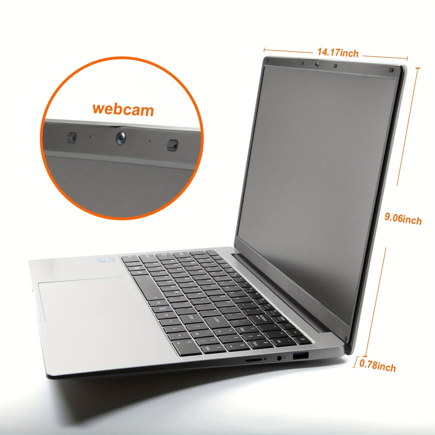 Newest 15.6 FHD Student Laptop Computer, Business Person PC Work Notebook Computers for College Students, Intel Celeron Dual Core Processor Up to 2.60Ghz, 8GB RAM, 256GB SSD, Webcam, Slim Portable Latest Generation Business L