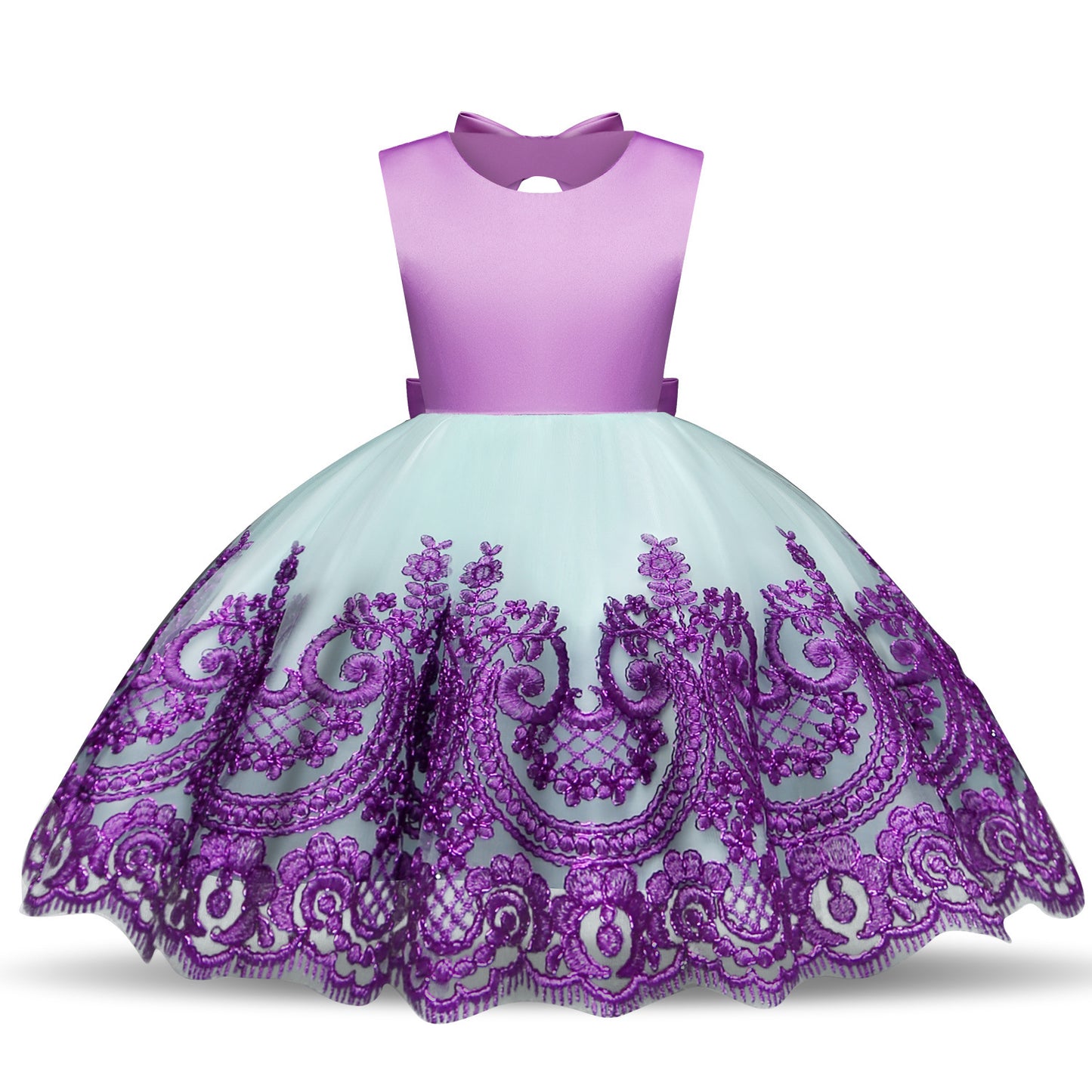 Heavy Industry Embroidered Princess Dress Bow Knot Children's Skirt