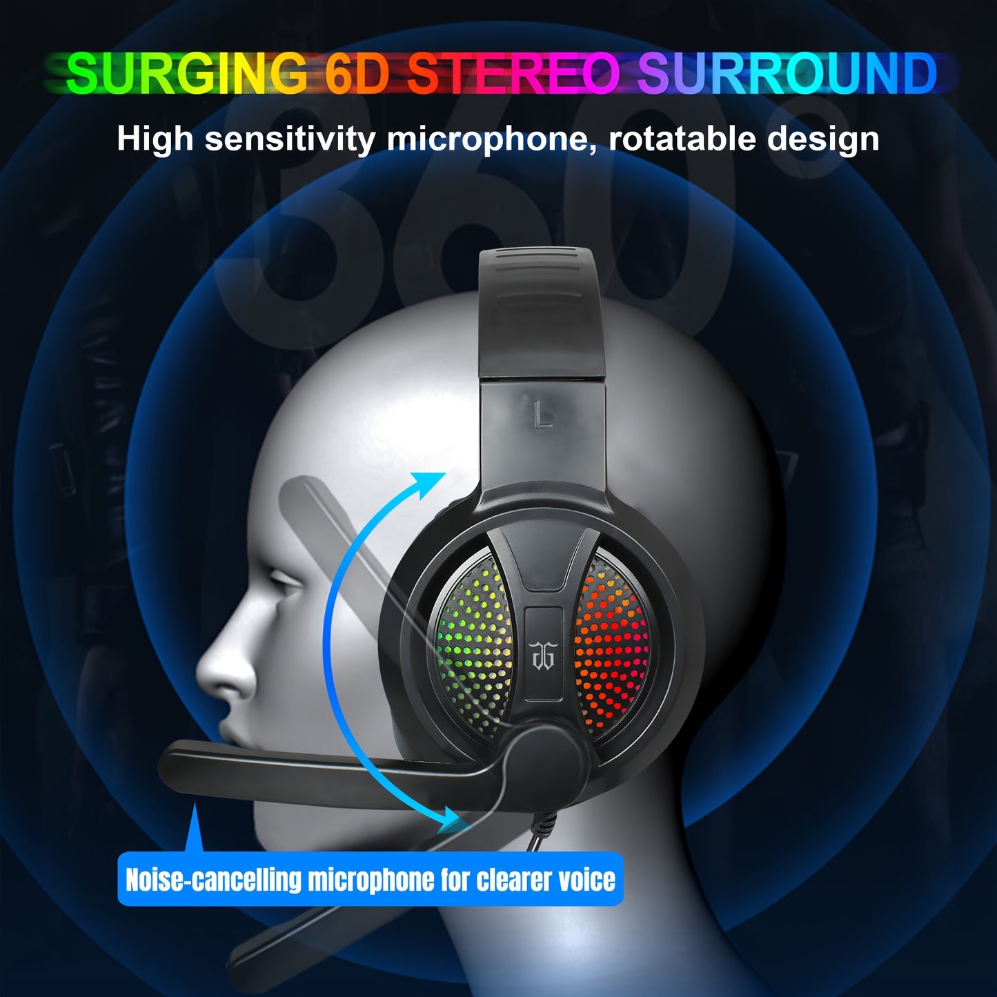 All-in-one Combo for PC Gamers: Wired Gaming Keyboard and Mouse, Headset, Mouse Pad for Xbox and PS4 Users