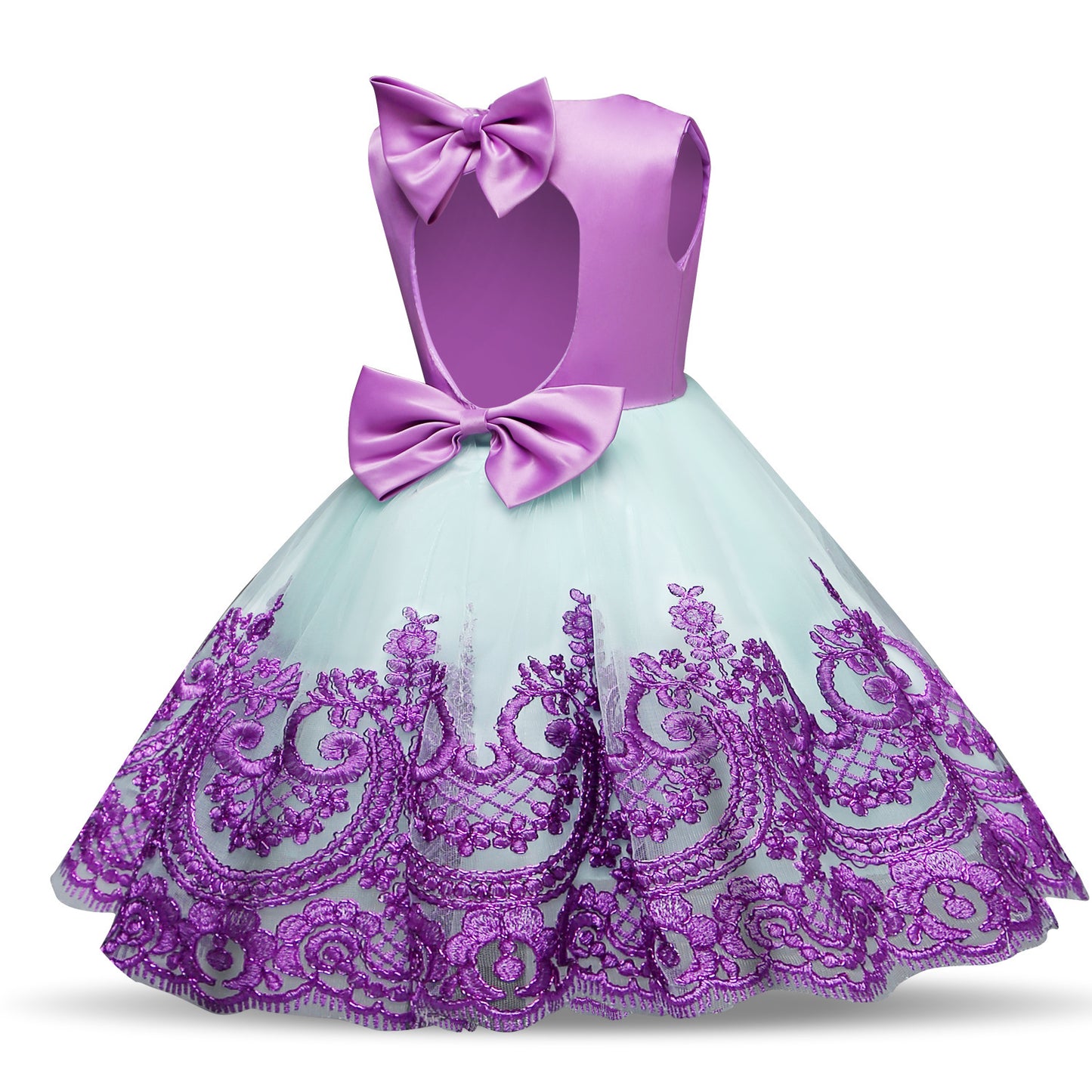 Heavy Industry Embroidered Princess Dress Bow Knot Children's Skirt