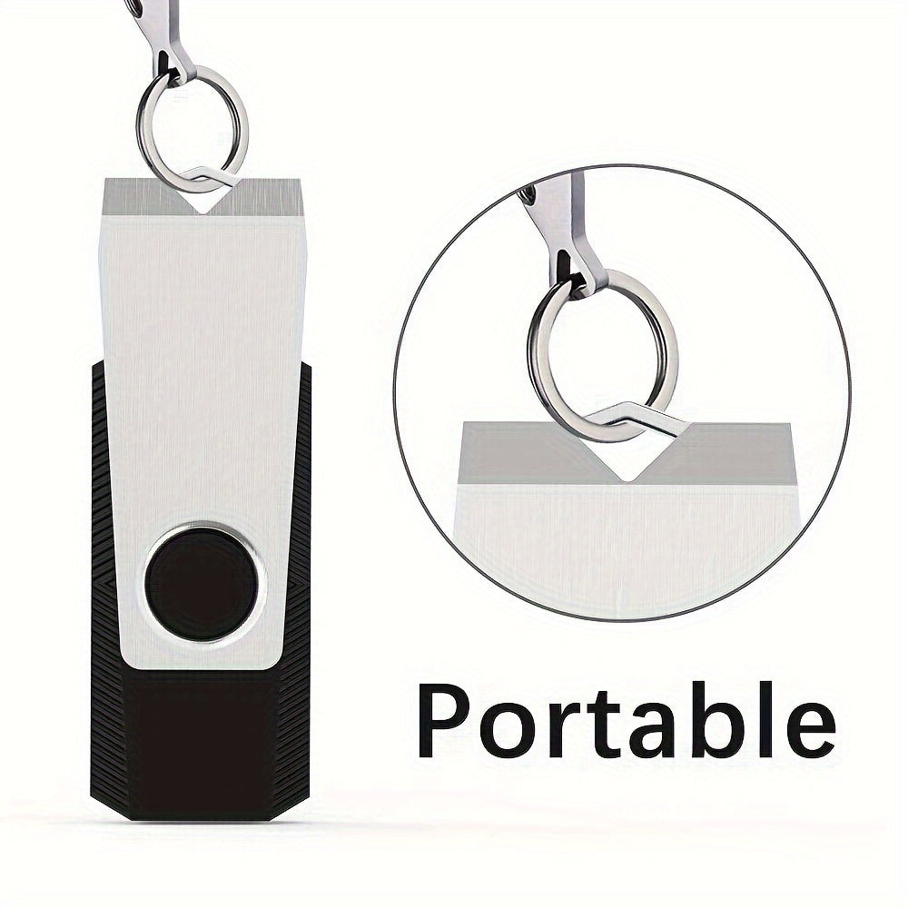 2pcs Aiibe USB 2.0 Flash Drives with LED Light - High-Speed Portable External Storage Sticks, 128GB/64GB/16GB/8GB Capacity Options for PC, MacBook, TV, Car
