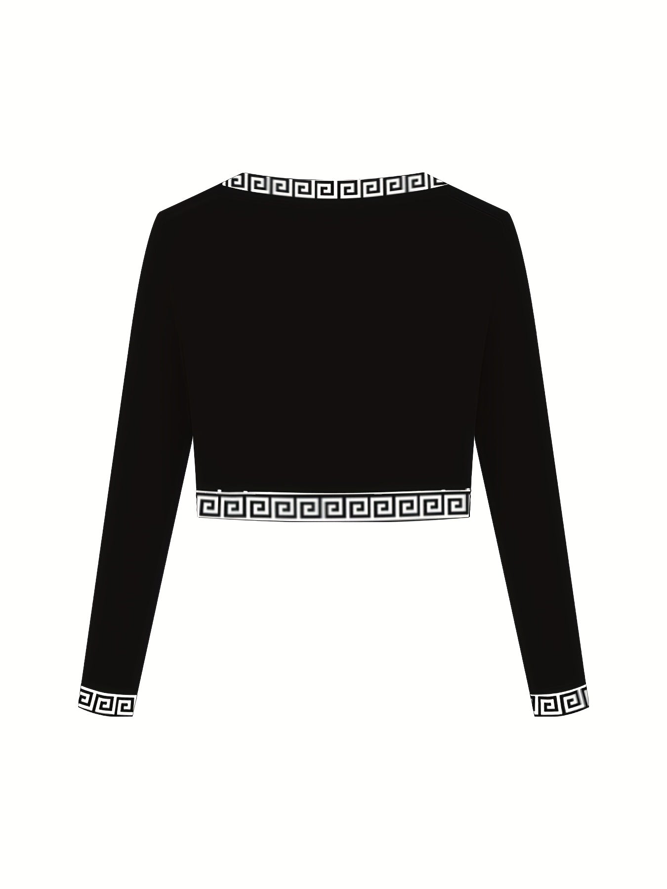 Plus Size Two-Piece Set - Elegant Cardigan Jacket and Geometric Suspender Dress - Knit Polyester with Elastane, Machine Washable