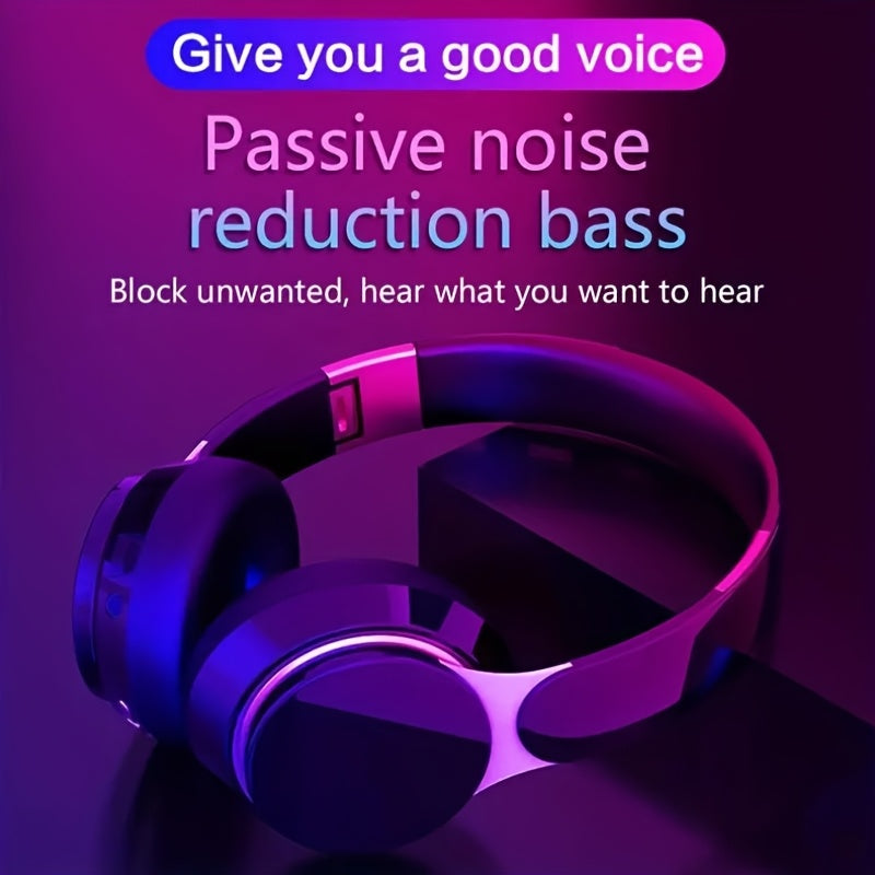 07S Wireless Over-ear Headphones - Hifi Surround Bass, Foldable Design, 400mAh Battery | Wireless, Wired, TF Card, Radio Mode for Sports, Games