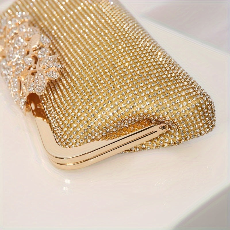 Elegant Glittering Rhinestone Clutch Bag - Sparkling Evening Handbag for Women, Perfect for Wedding, Party, Prom, Carnaval, Music Festival, and Formal Occasions - Classic, Stylish, and Durable Accessory