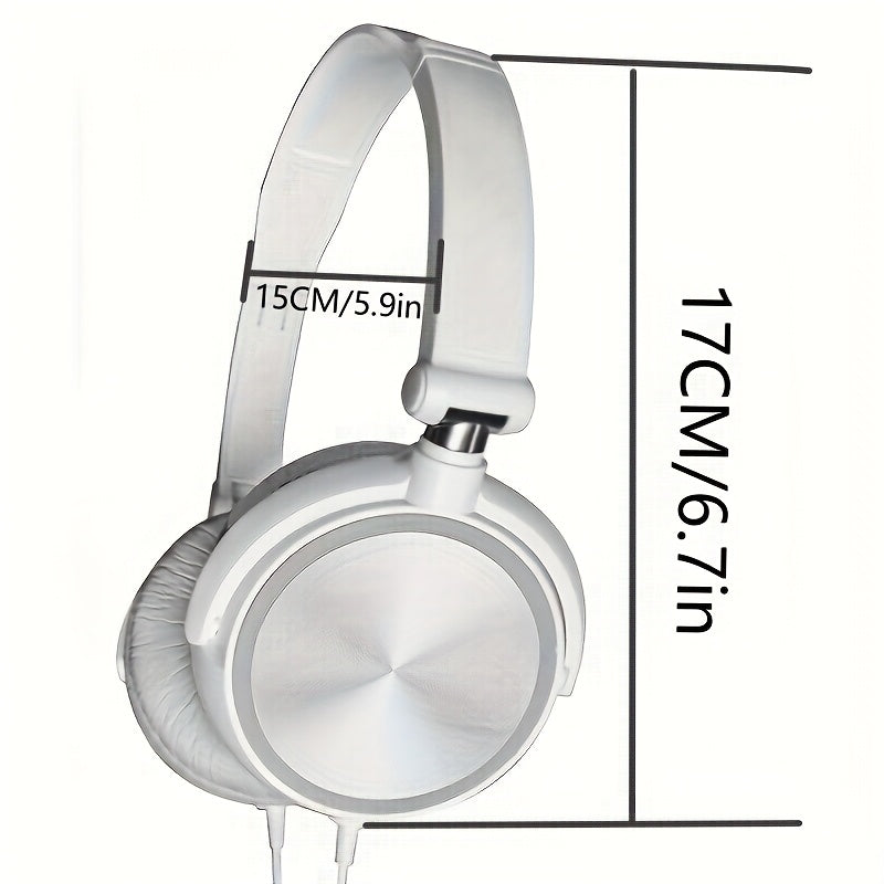 Wired Headphones Bass Foldable Headphones With Microphone 47.24inch Cable 3.55mm Plug