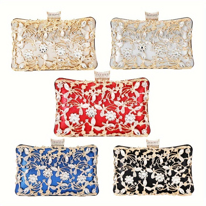 Glamorous Sparkling Rhinestone Evening Bag - Classic & Stylish Banquet Handbag for Women - Durable Formal Purse Perfect for Weddings, Parties & Proms - A Fashion Statement for Special Occasions