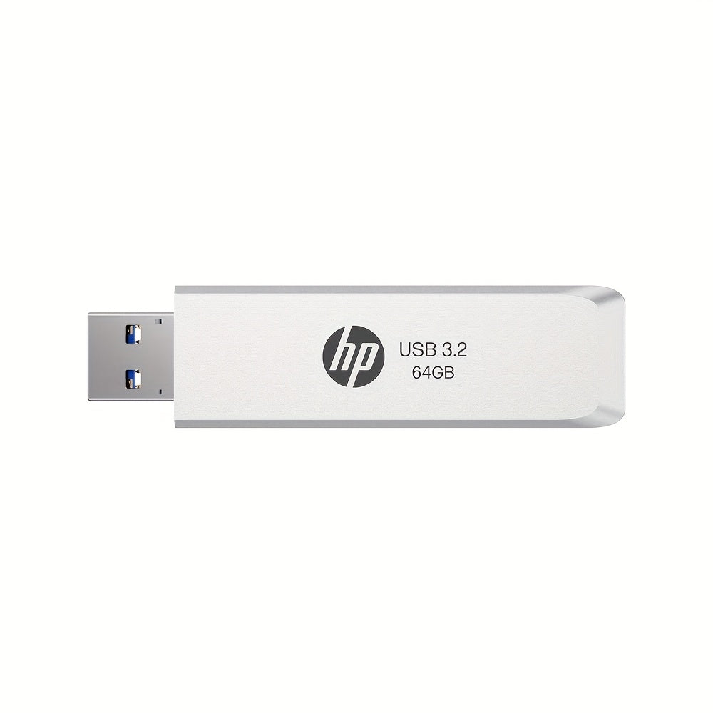HP 32GB/64GB/128GB/256GB USB 3.2 Gen1 High-Speed Retractable Metal U Disk, Portable and Durable with Large Capacity for Data Transfer