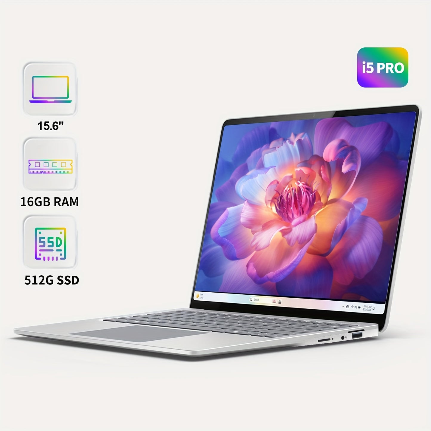 Newest 15.6 FHD Student Laptop Computer, Business Person PC Work Notebook Computers for College Students, Intel Celeron Dual Core Processor Up to 2.60Ghz, 8GB RAM, 256GB SSD, Webcam, Slim Portable Latest Generation Business L