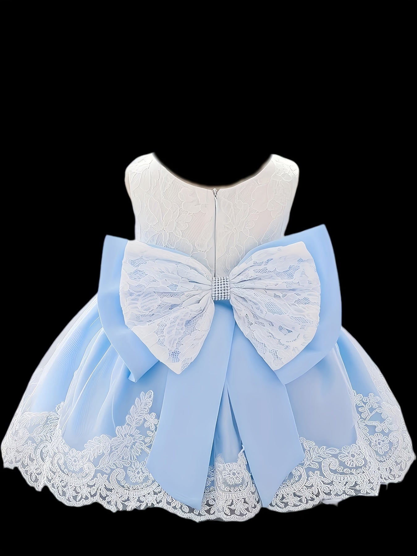 Baby One Year Old Children's Dress Full Moon Baptism Dress Lace Girl's Puffy Princess Dress