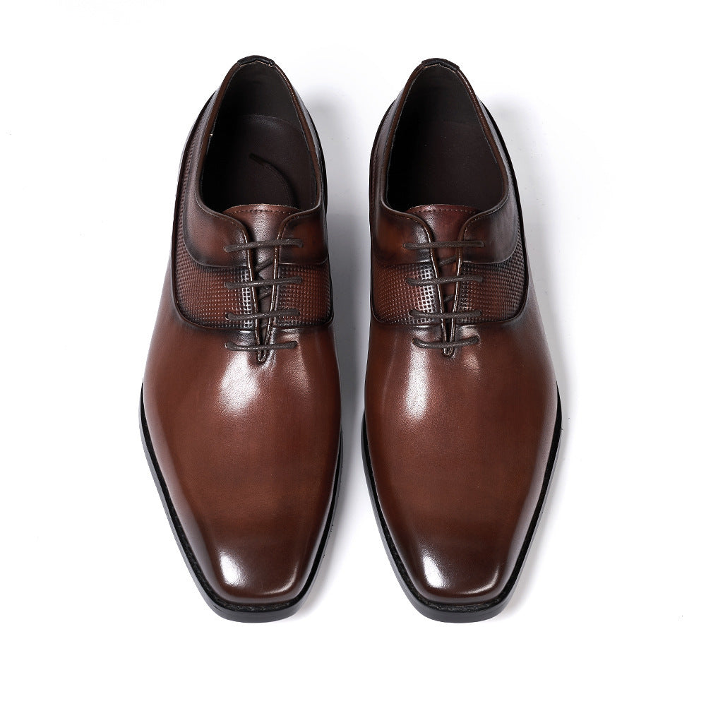 Men's Breathable Leather Shoes Black Soft Leather Soft Bottom Spring And Autumn Best Man Men's Business Formal Wear Casual Shoe