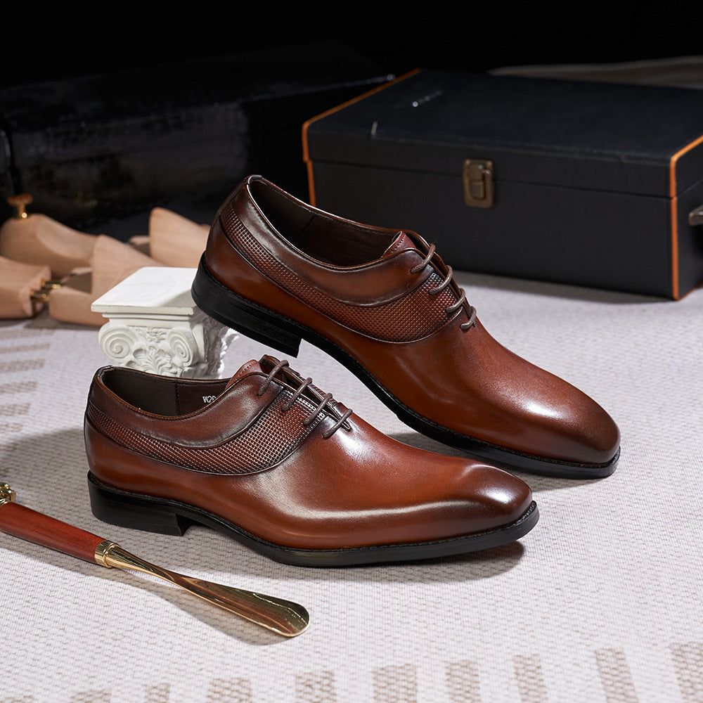 Men's Breathable Leather Shoes Black Soft Leather Soft Bottom Spring And Autumn Best Man Men's Business Formal Wear Casual Shoe