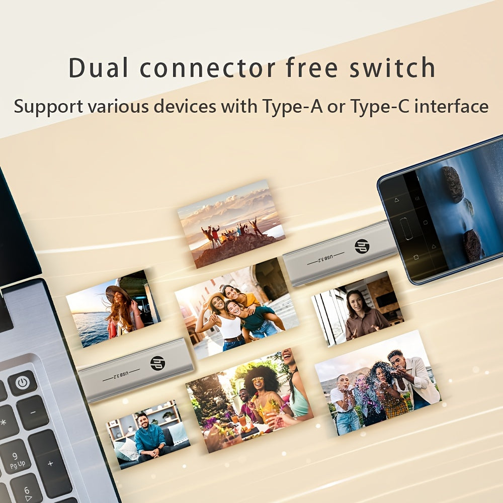 HP USB Type C Flash Drive Available in 64GB, 128GB, And 256GB - Fast Performance And Dual Interface for OTG Compatible Devices.