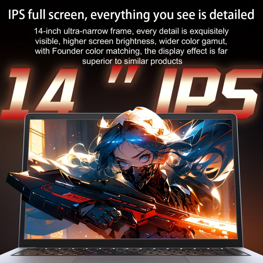 Intel Celeron 14-Inch Full HD Business Laptop, Lightweight and Portable, 6GB LPDDR4 RAM, 192GB SSD, Apollo Lake N3350, Perfect Christmas Gift for Family and Friends