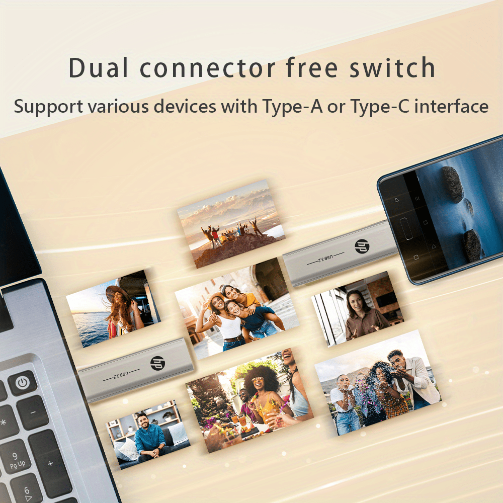 HP USB Type C Flash Drive Available in 64GB, 128GB, And 256GB - Fast Performance And Dual Interface for OTG Compatible Devices.