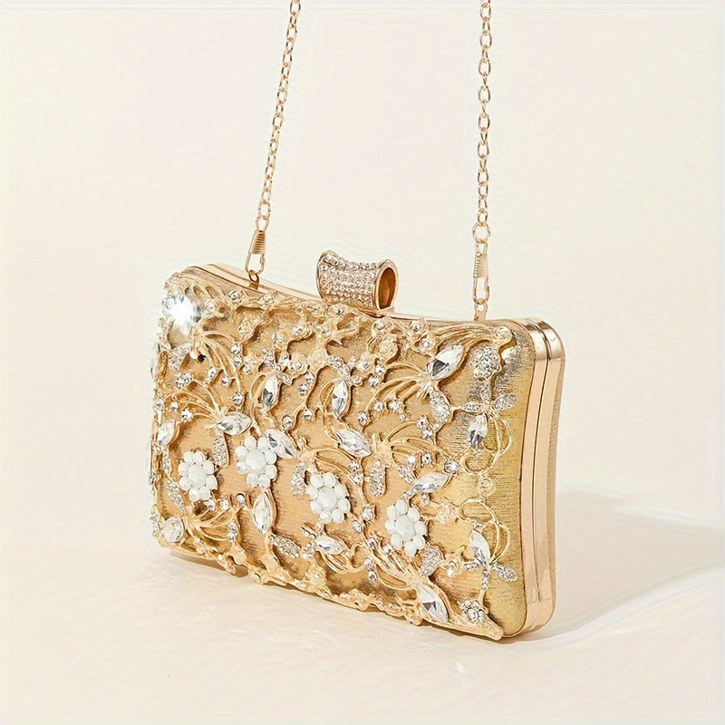 Glamorous Sparkling Rhinestone Evening Bag - Classic & Stylish Banquet Handbag for Women - Durable Formal Purse Perfect for Weddings, Parties & Proms - A Fashion Statement for Special Occasions