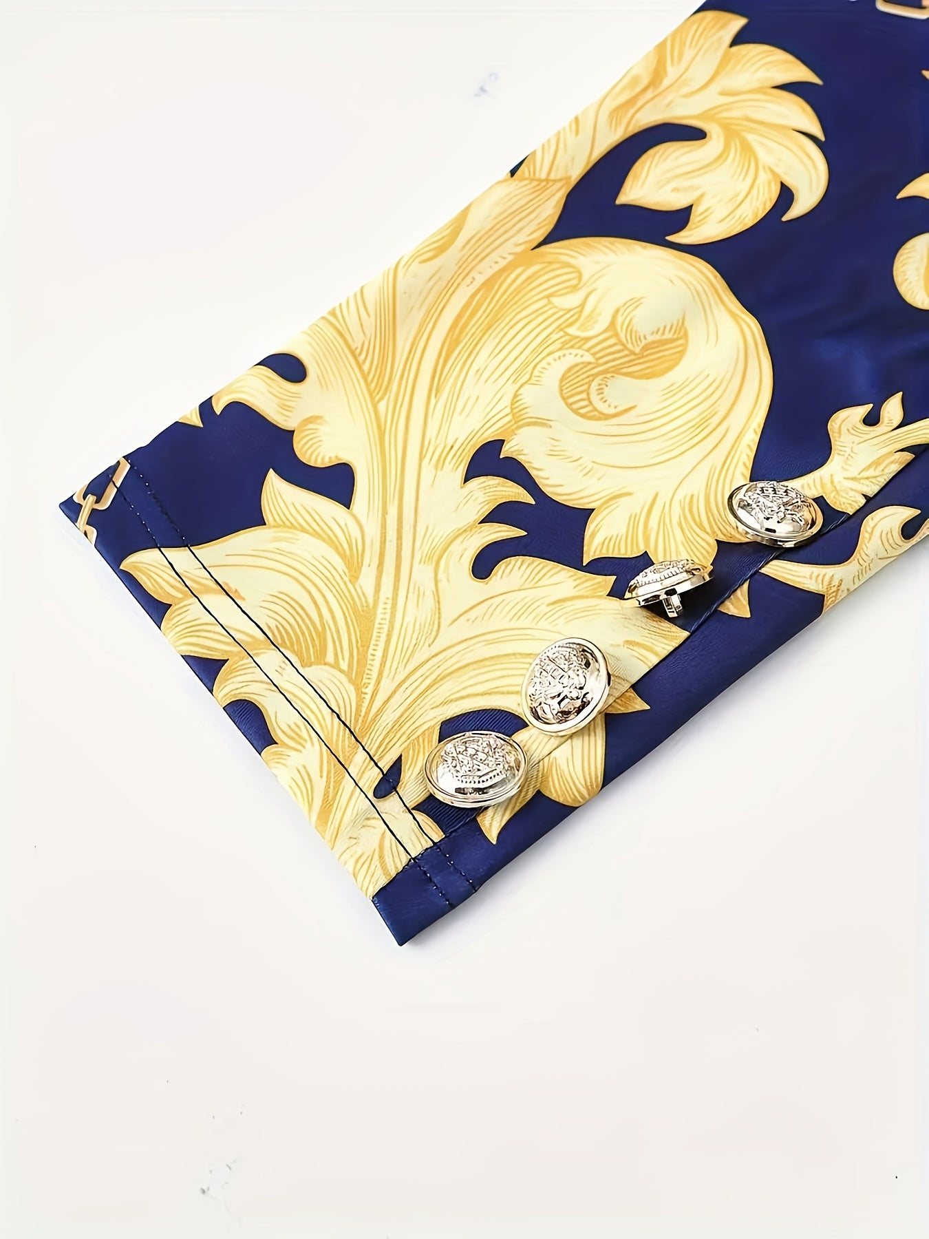 2025New Elegant Floral Print Polyester Blazer Set - Women'S Chain Print, Spandex Blend, Machine Washable, Spring/Autumn Fashion