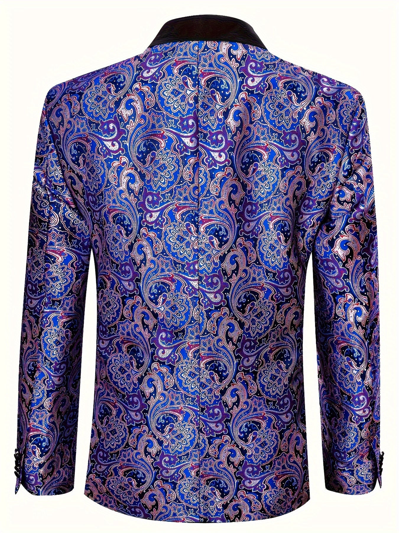 LINEZISEID Men'S Premium Suit Jackets & Blazers Floral Design Single-Breasted Tuxedo Regular Fit Casual Wedding Blazer (Includes Bow Tie, Color Random)