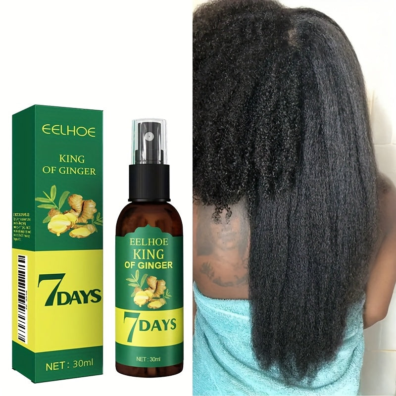 2pcs 7 Days Ginger Hair Spray, Ginger Hair Oil & Biotin Hair Serum - Specially Designed For Men & Women With Thin & Dry Damaged Hair - Essential Oil Hair Care Liquid.