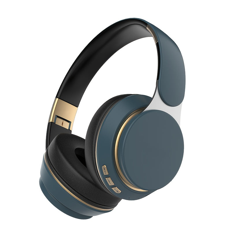 Wireless Headphones, Portable Over Ear Headphones, Foldable Headphones With Mic, FM Radio, 3.5MM AUX Cable, Soft-Earpads, Support TF Card Play For Travel Home Office Cellphone PC