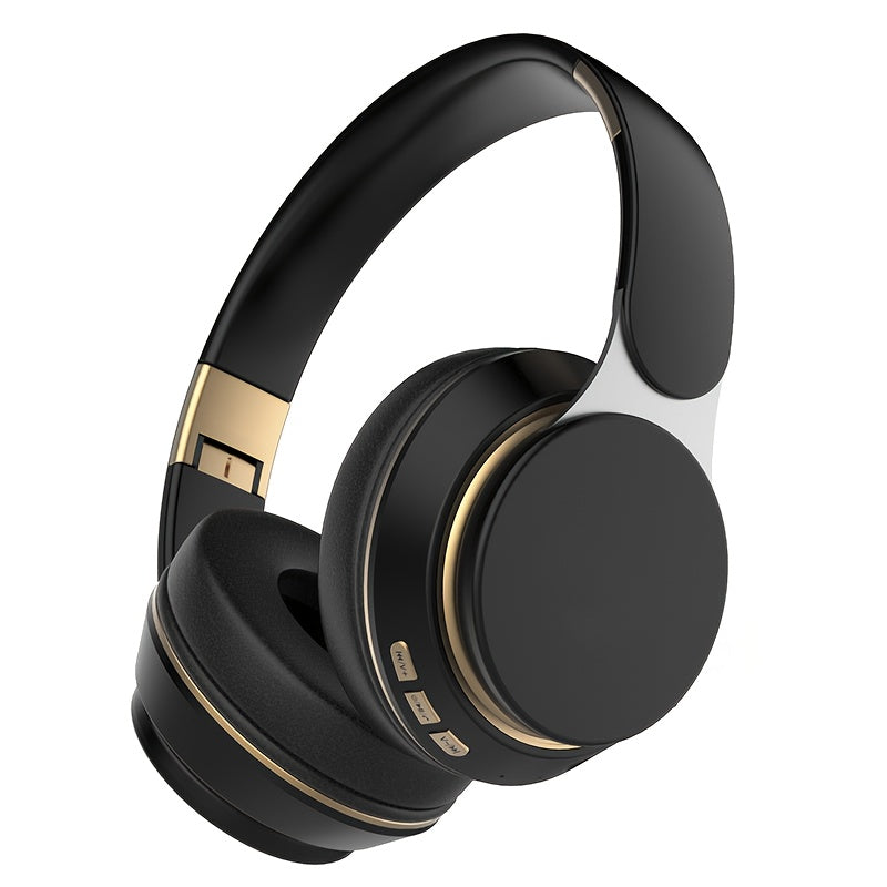 Wireless Headphones, Portable Over Ear Headphones, Foldable Headphones With Mic, FM Radio, 3.5MM AUX Cable, Soft-Earpads, Support TF Card Play For Travel Home Office Cellphone PC