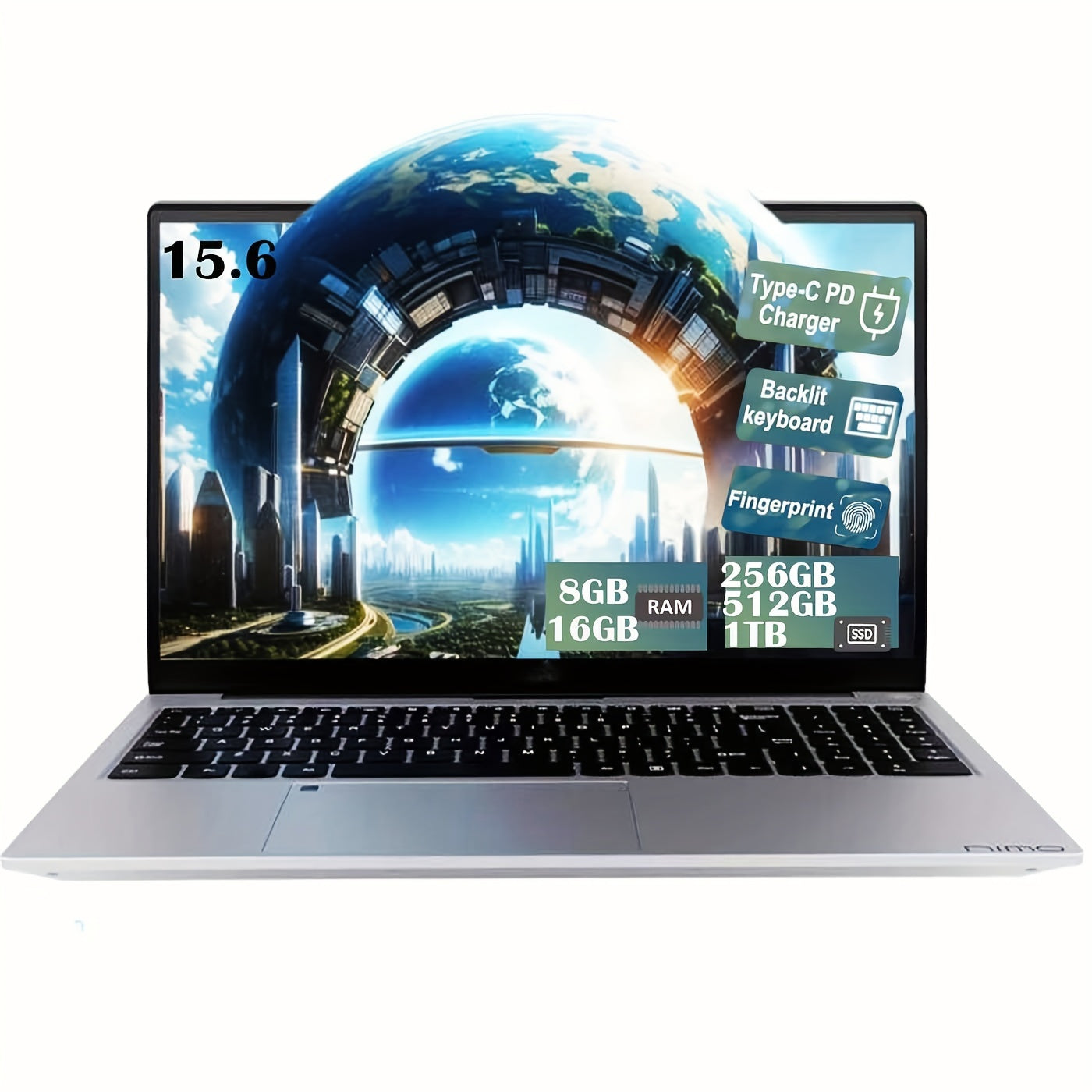 15.6 Inch High-Performance Laptop, Intel Pentium Quad-Core N100 (Beat to I3-1115G4, Up to 3.4GHz), RAM 8GB/16GB, SSD 256GB/512GB/1TB Full HD Laptop for Student And Business, Ultra-Thin And Lightweight Notebook PC Computer for