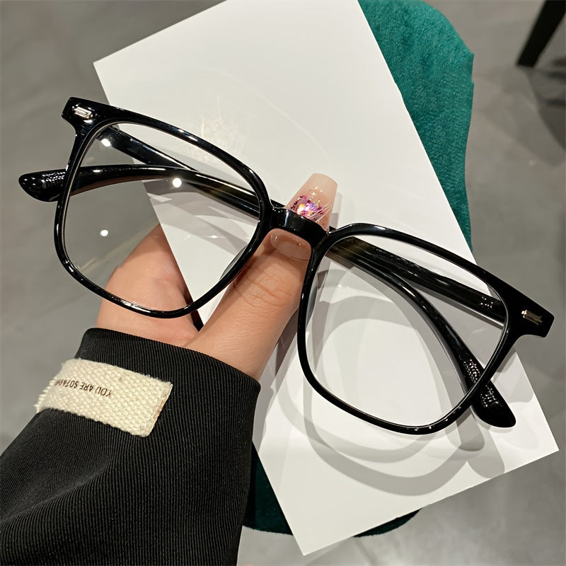 Stylish TR Square Frame Glasses - Ultra-Lightweight, Clear Lens, Casual Fashion, Computer Eyewear for Women and Men - Perfect for Everyday Wear