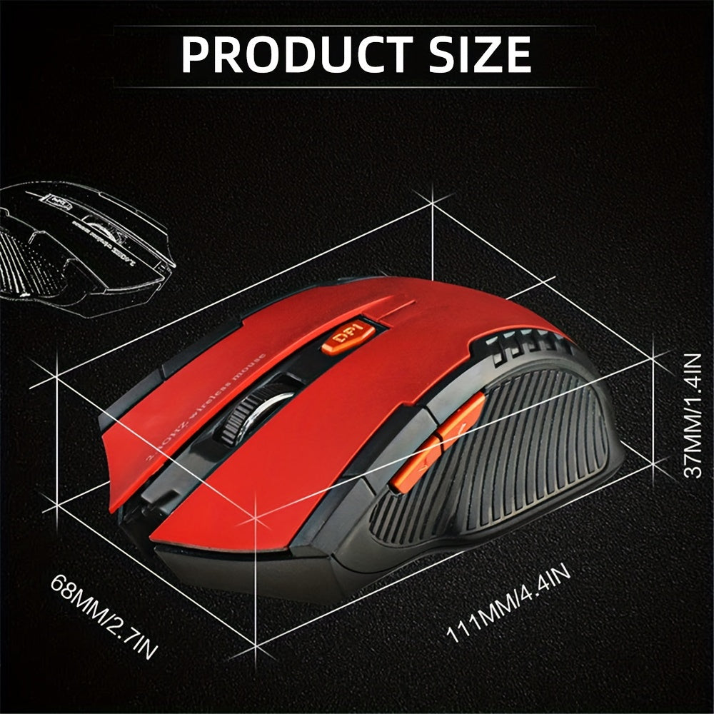 Compact Mini 2.4GHz Wireless Gaming Mouse - Precise Laser Optical Technology, Ergonomic Design, Plug-and-Play USB Receiver, Compatible with Computer, PC, Laptop - Ideal for Gamers and Everyday Users