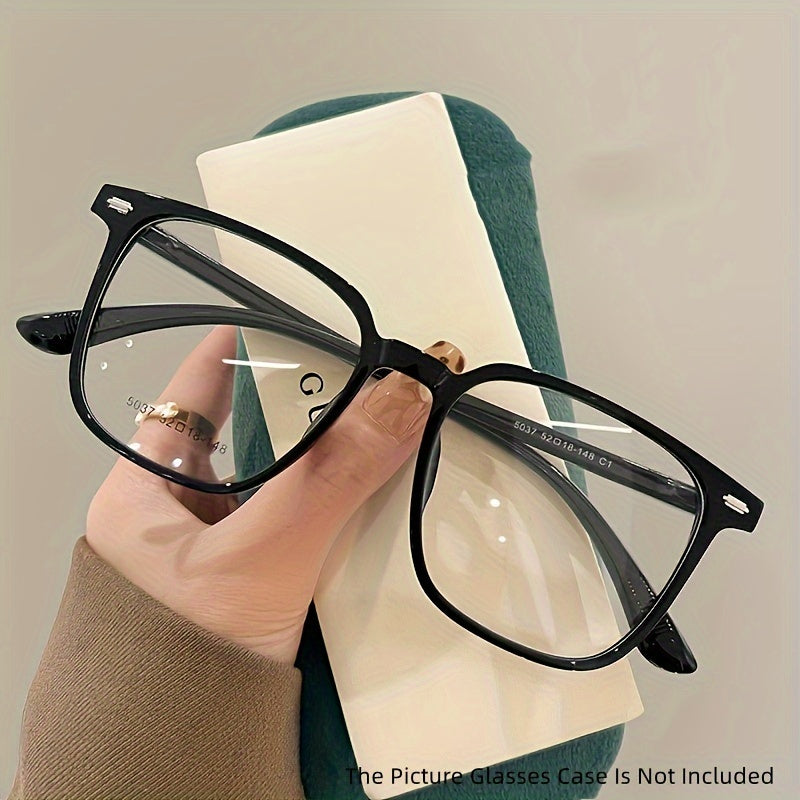 Stylish TR Square Frame Glasses - Ultra-Lightweight, Clear Lens, Casual Fashion, Computer Eyewear for Women and Men - Perfect for Everyday Wear