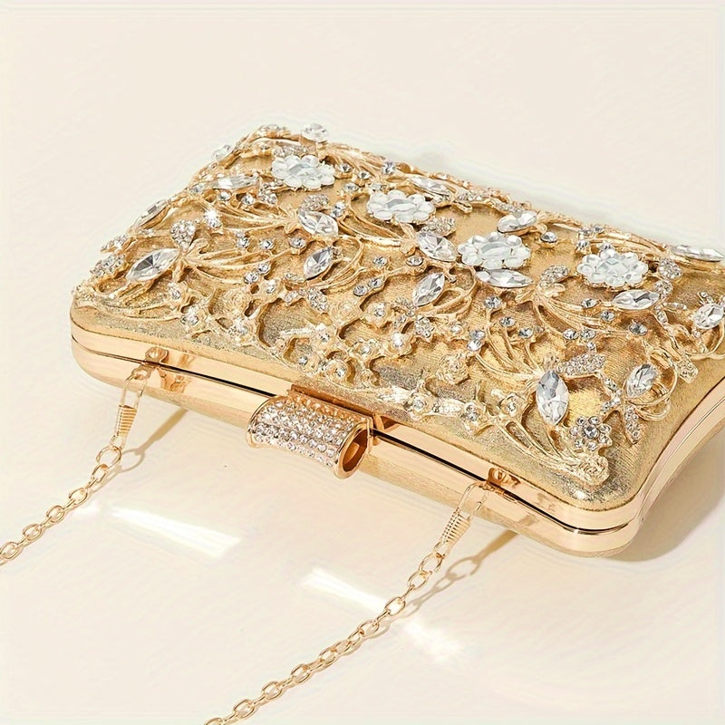 Glamorous Sparkling Rhinestone Evening Bag - Classic & Stylish Banquet Handbag for Women - Durable Formal Purse Perfect for Weddings, Parties & Proms - A Fashion Statement for Special Occasions