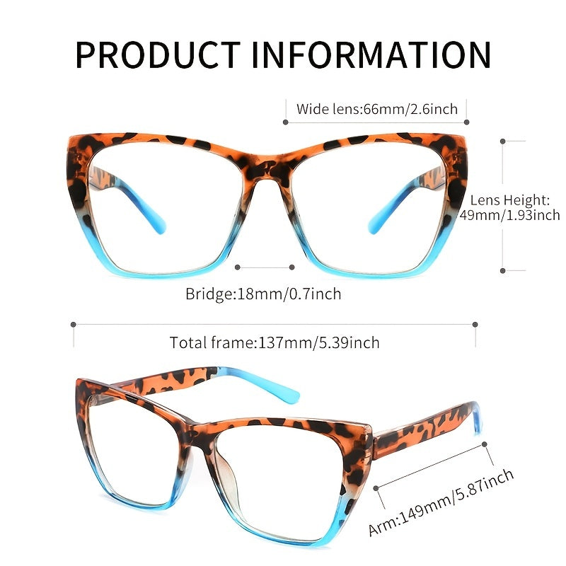 1pc Womens Butterfly Reading Glasses - Advanced Blue Light Blocking, Optical Clarity with Stress-Free Spring Hinges, Fashionable Anti-Glare Eyestrain Relief for Computer Use