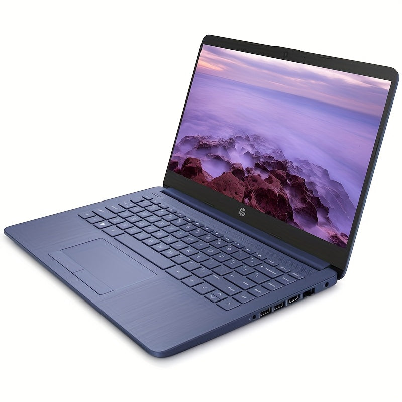 HP 14" Ultral Thin And Light Laptop, Intel Quad-Core N4120, 16GB RAM, 64GB EMMC + 256GB SD Card, Intel UHD Graphics 600, Wi-Fi, Windows 11 Home In S Mode