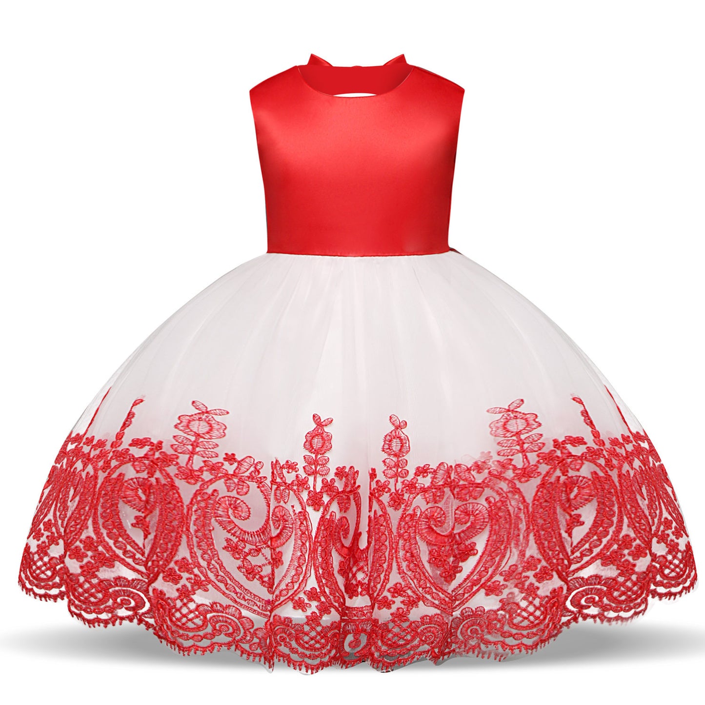 Heavy Industry Embroidered Princess Dress Bow Knot Children's Skirt