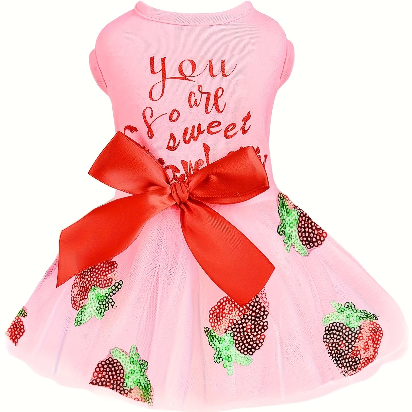 Dog Dress for Small Dogs Girl Summer Puppy Dresses Clothes Outfit for Chihuahua Yorkie Teacup Pink Dog Wedding Dress Holiday Cute Bowknot Pet Skirt Apparel for Cats Clothing