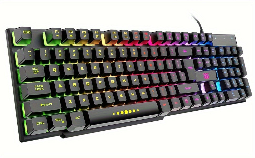 All-in-one Combo for PC Gamers: Wired Gaming Keyboard and Mouse, Headset, Mouse Pad for Xbox and PS4 Users