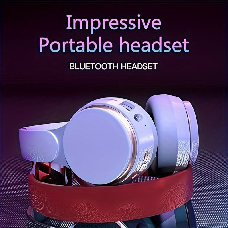 07S Wireless Over-ear Headphones - Hifi Surround Bass, Foldable Design, 400mAh Battery | Wireless, Wired, TF Card, Radio Mode for Sports, Games