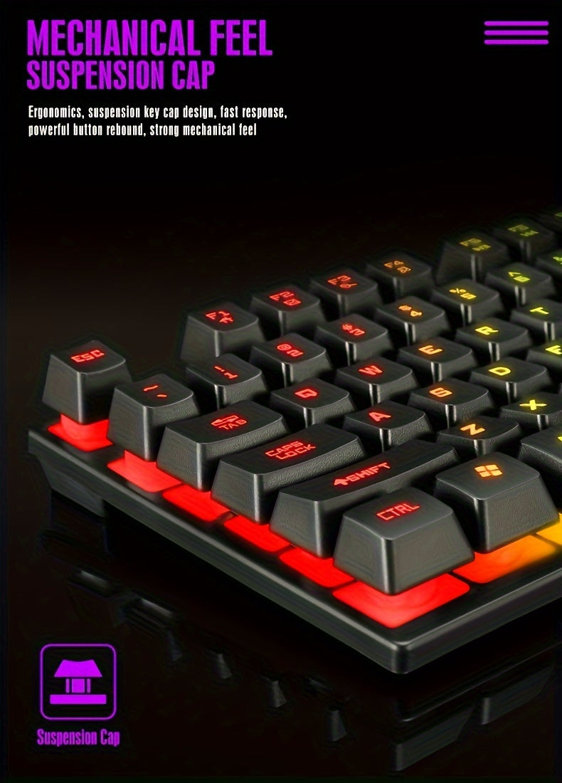 Wired Keyboard Game Luminous Mechanical Feel Computer Office Gaming Keyboard