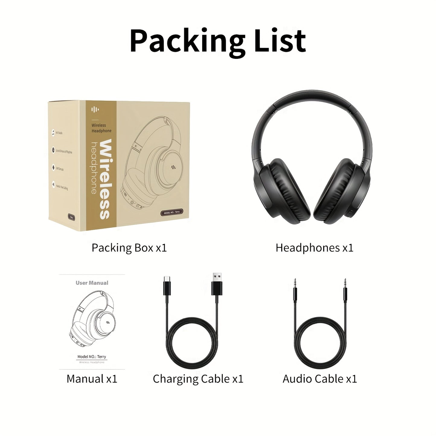 Over-Ear Headphones With Microphone, Lightweight Foldable & Portable Stereo Bass Headphones, Hands-Free Calling, Ideal For Gaming & PC & Mobile Phones Use, Gaming Headphones | Noise Isolating Headphones | Foldable Headphones